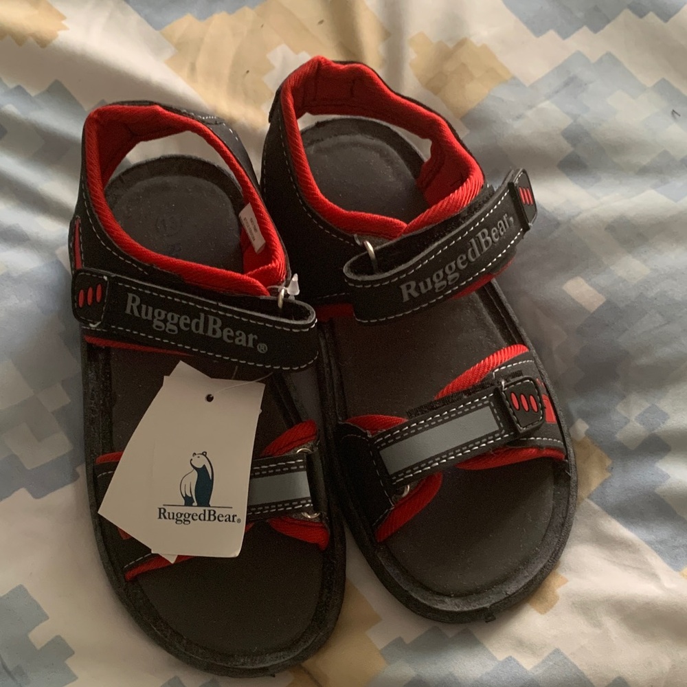 Kids Black and Red Adventure Sandals